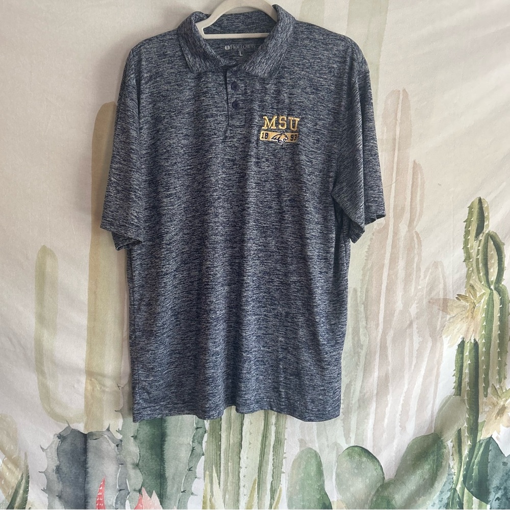 MSU Montana State Men's Heathered Polo Shirt